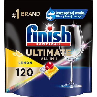 Kapsułki do zmywarki FINISH Powerball Ultimate All in 1 Lemon - 120 szt. | Bezpłatny transport
