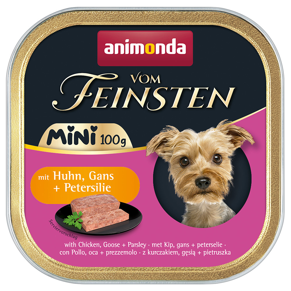 Animonda vom Feinsten Adult Mini, 32 x 100 g - Kurczak z gęsią i pietruszką