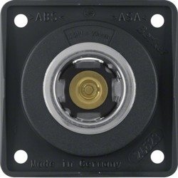 Hager Polo Integro Flow Gniazdo zasilania 12 V czarny mat mechanizm 0845712503 0845712503