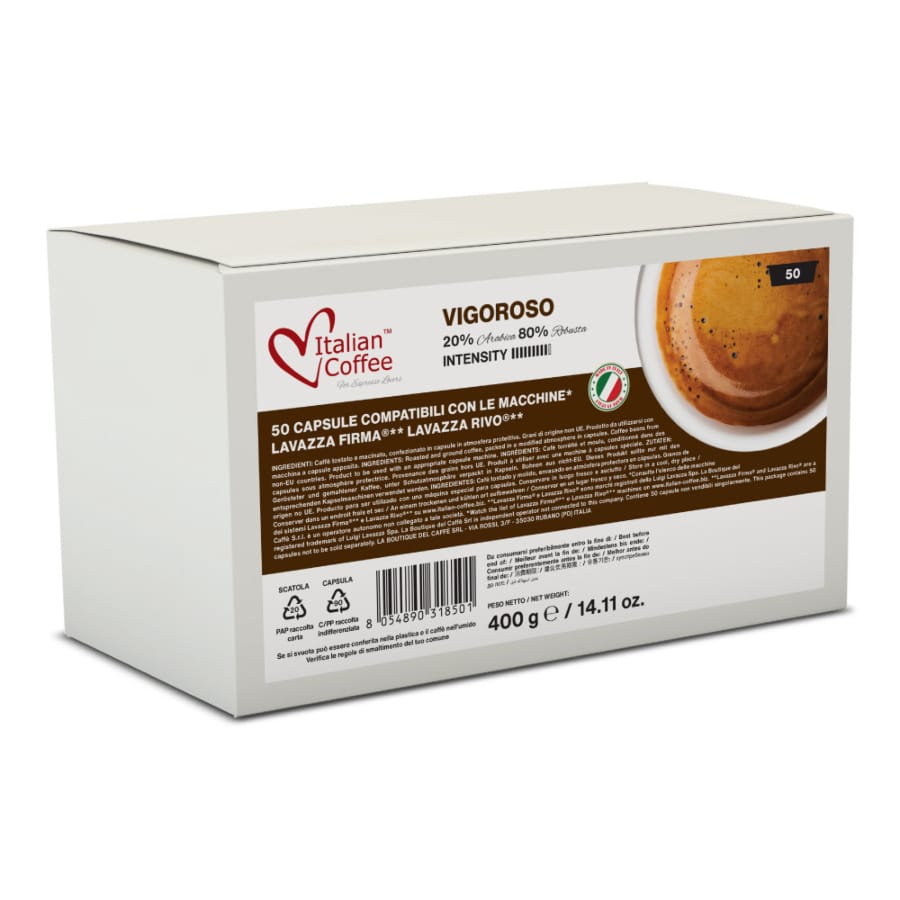 Italian Coffee Vigoroso - 50 kapsułek kompatybilnych z Lavazza Firma