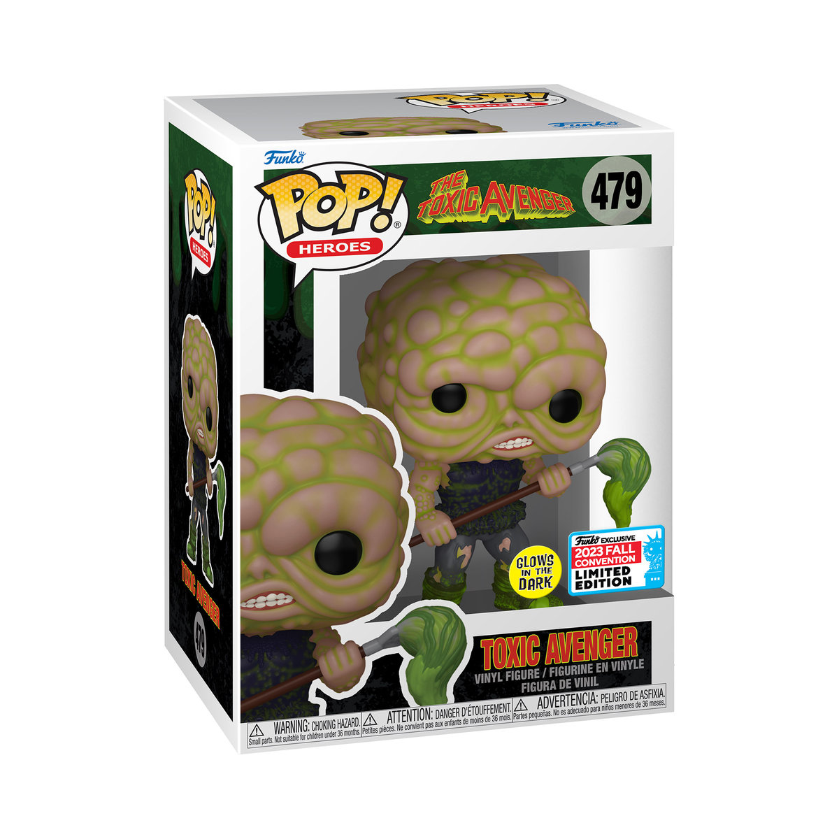 Funko POP! Heroes, figurka kolekcjonerska, Toxic Avenger, Glow, 479