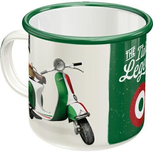 Emaliowany Kubek Vespa Italian