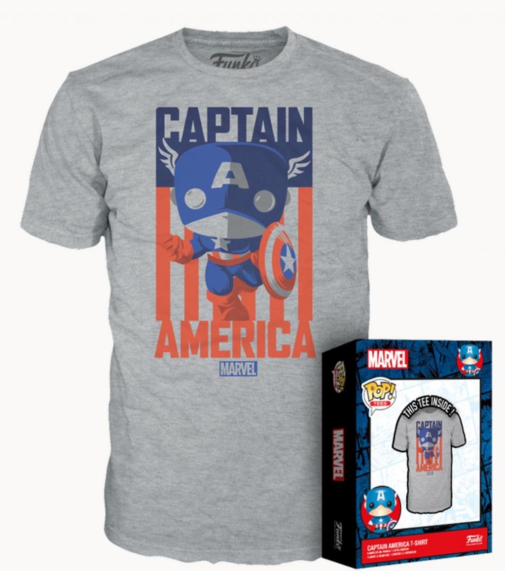 marvel - captain america - t-shirt pop (xl)