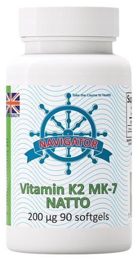 Navigator, Witamina K2 Mk-7 200 Μg, 90 Kapsułek Miękkich (Softgels) + Butelka, 120 Ml