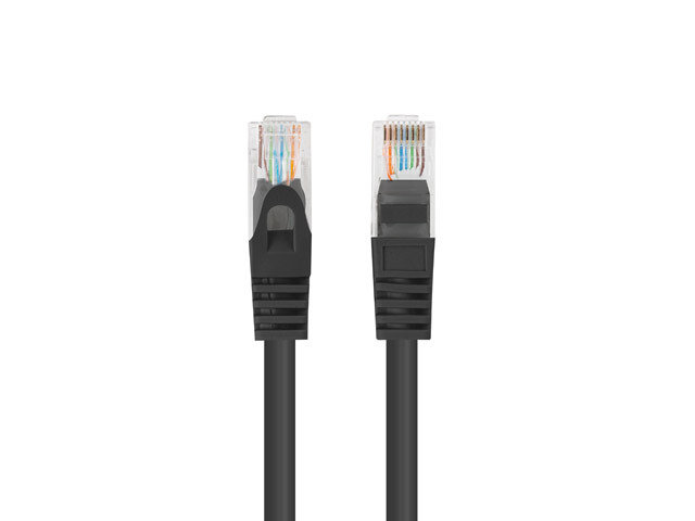 Lanberg, Patchcord KAT.6 UTP 2m Fluke Passed, czarny, 10-pack