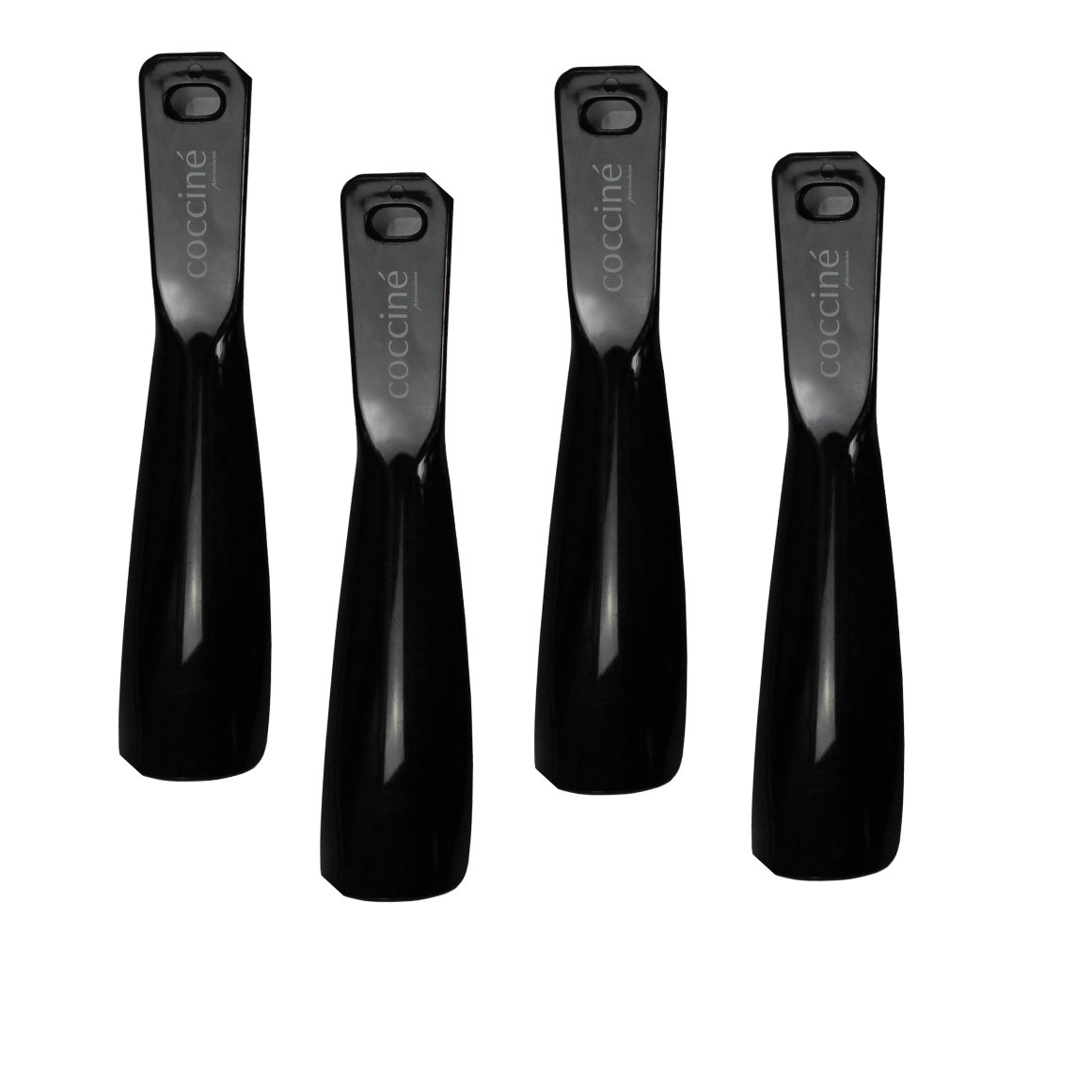 Zestaw 4x Coccine Łyżka Plastikowa Czarna 20 cm Short