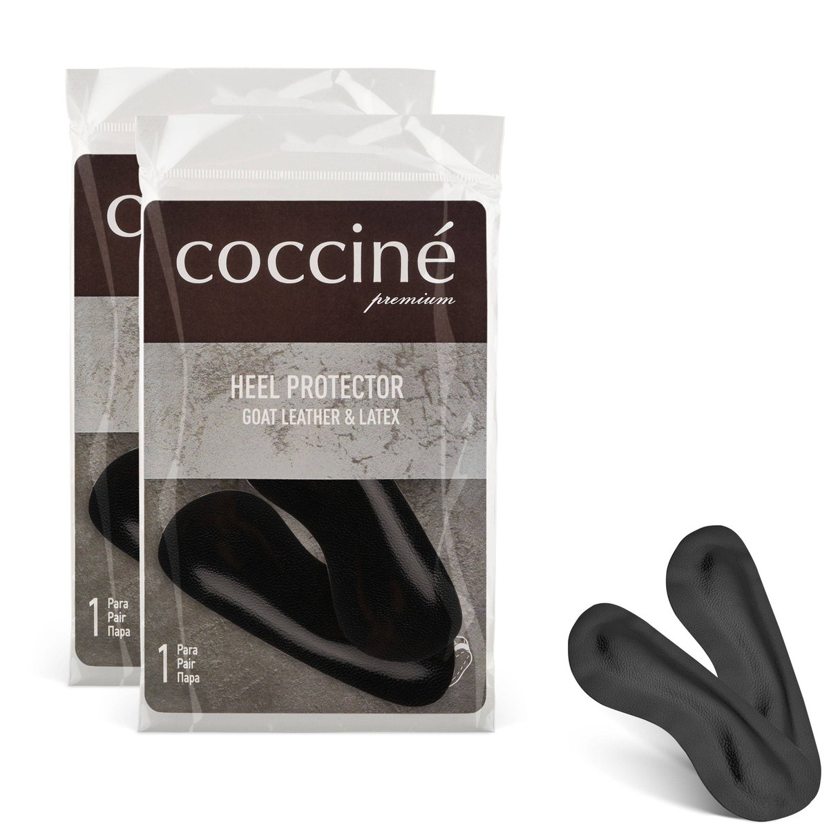 2x Zapiętki do butów heel protector goat leather black