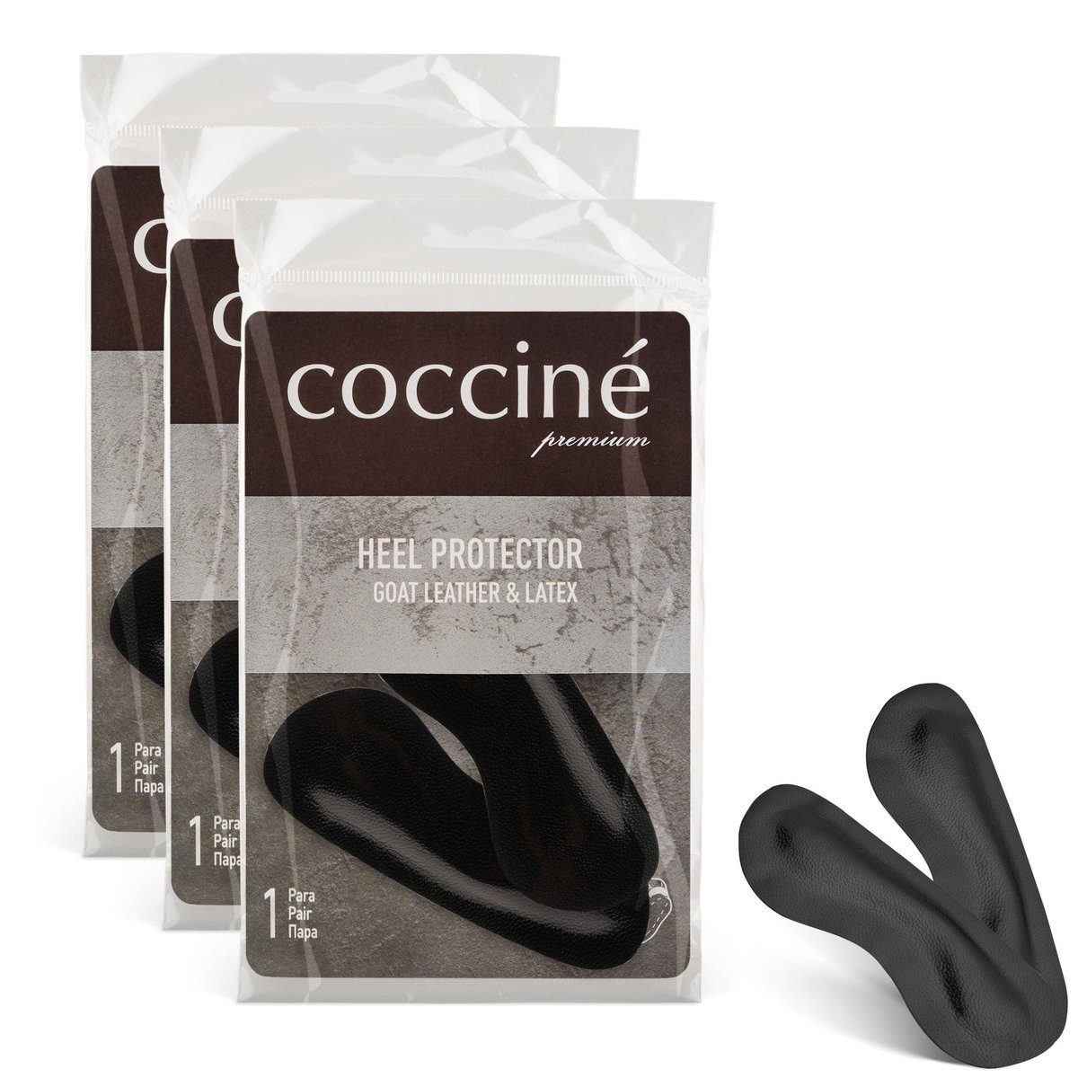 3x Zapiętki skórzane do butów heel protector czarne