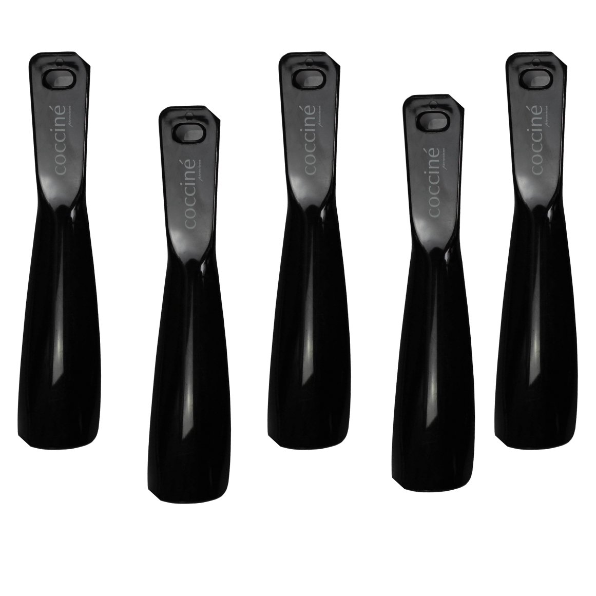 Zestaw 5x Coccine Łyżka Plastikowa Czarna 20cm Short