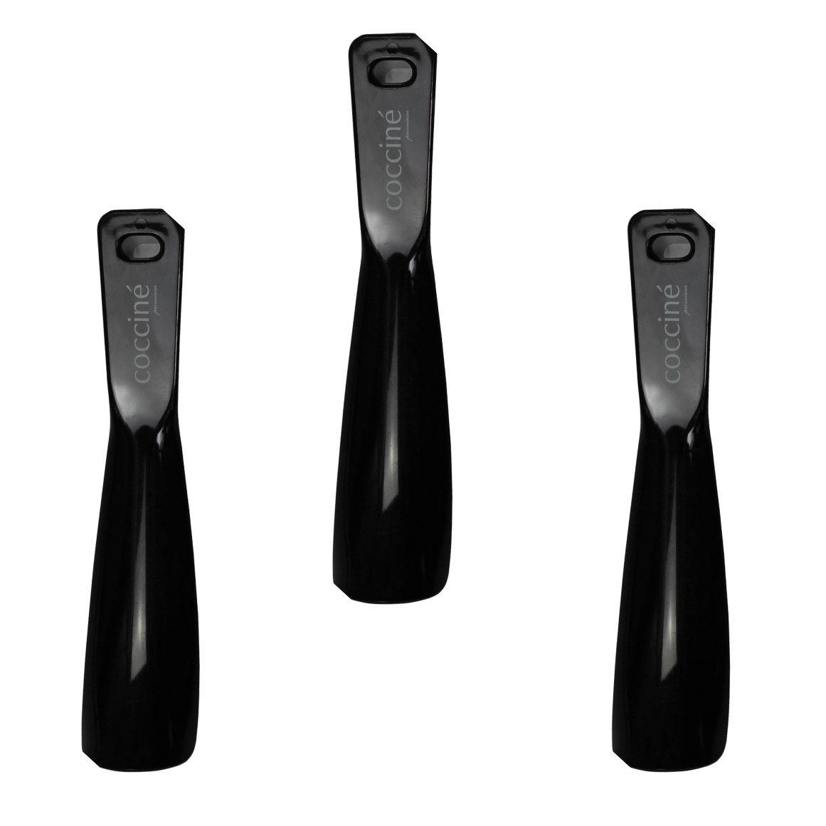 Zestaw 3x Coccine Łyżka Plastikowa Czarna 20 cm Short