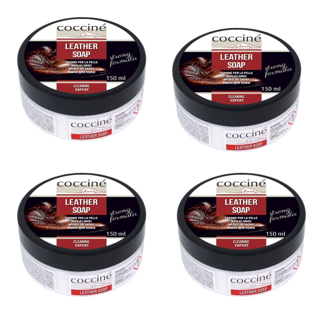4x Coccine Leather Soap Mydło do Skór 150 ml Strong