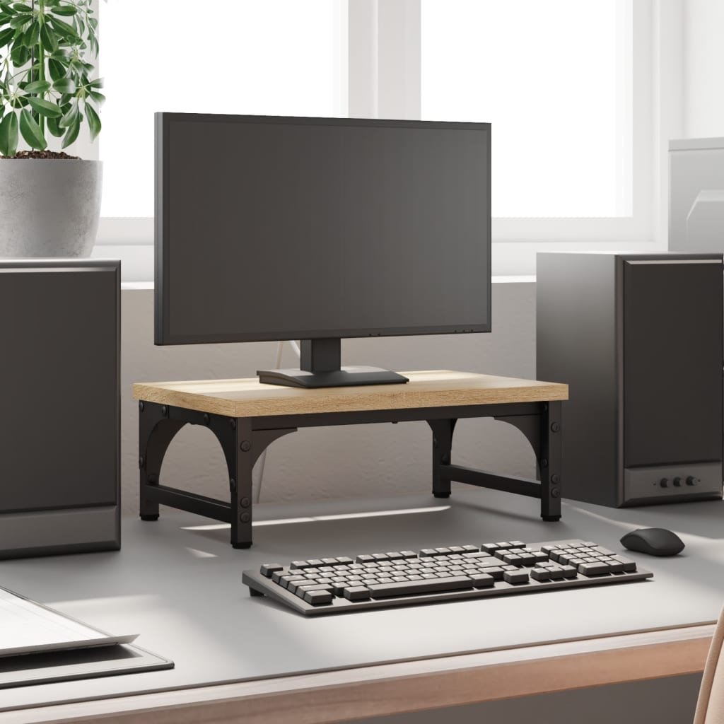 vidaXL Podstawka pod monitor, dąb sonoma, 37x23x14 cm