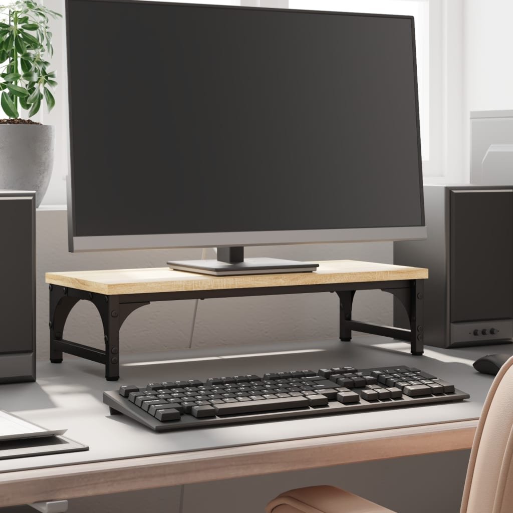 vidaXL Podstawka pod monitor, dąb sonoma, 55x23x14 cm