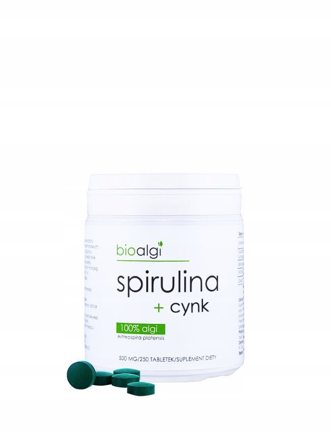 Bioalgi, Spirulina + Cynk, 250 tab.