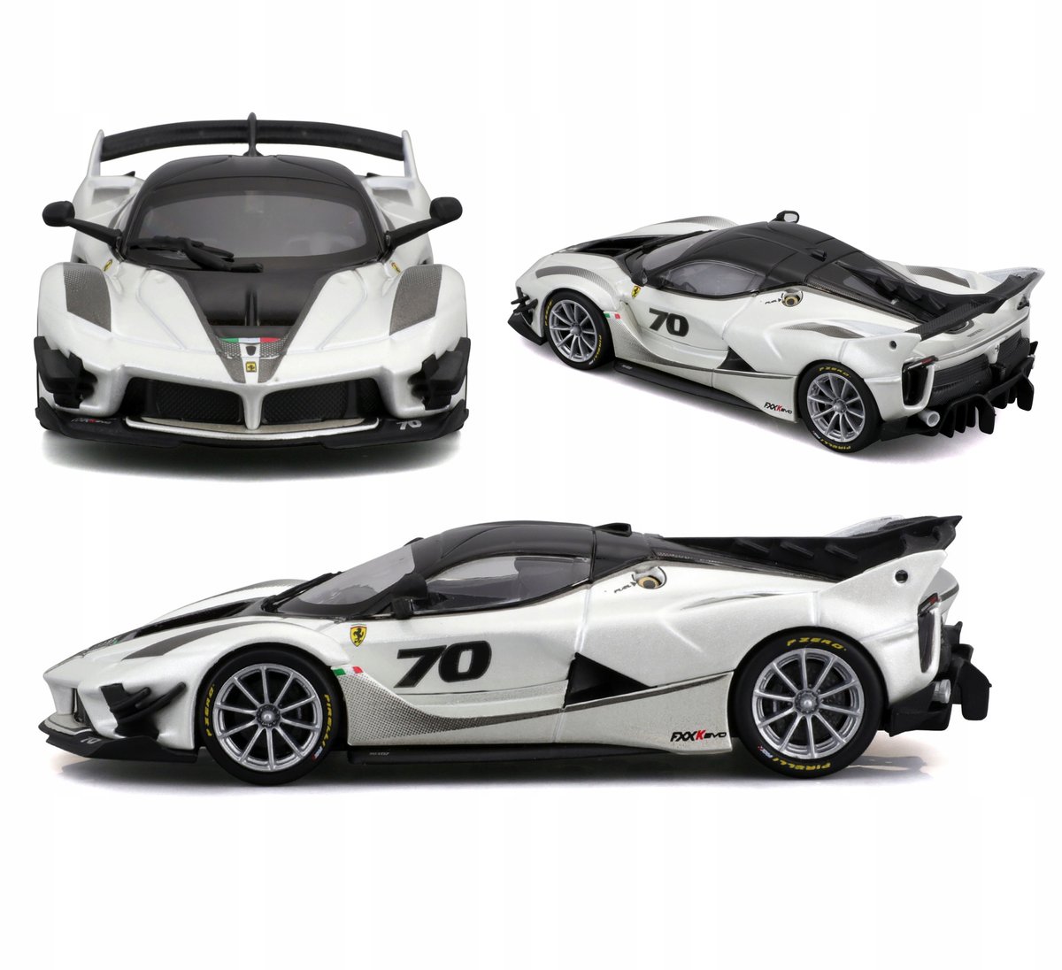 Ferrari FXX-K EVO 1:43 Bburago 18-36311 BIAŁY WYŚCIGOWY WŁOSKI SAMOCHÓD