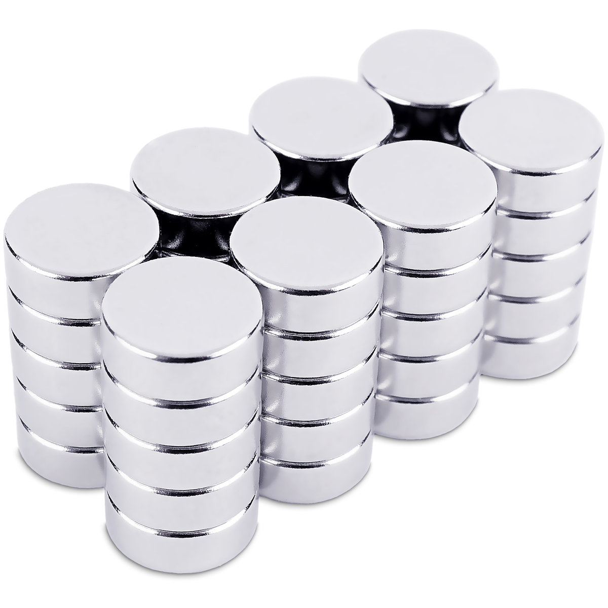 Mocny Magnes Neodymowy Walcowy 8X3 Mm, 40 Szt.