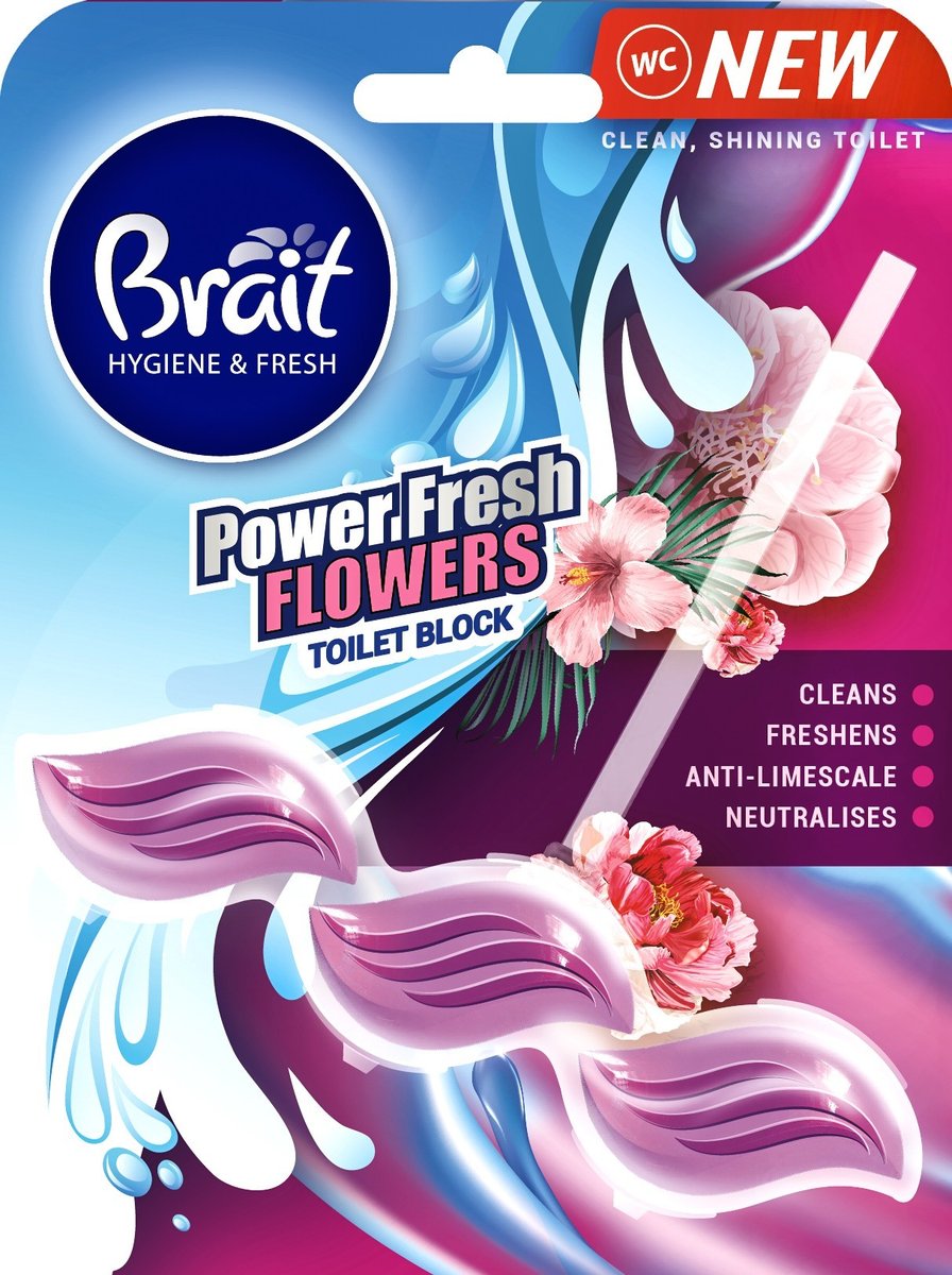 BRAIT 39G POWER FRESH KOSTKA D/WC FLOWERS /330