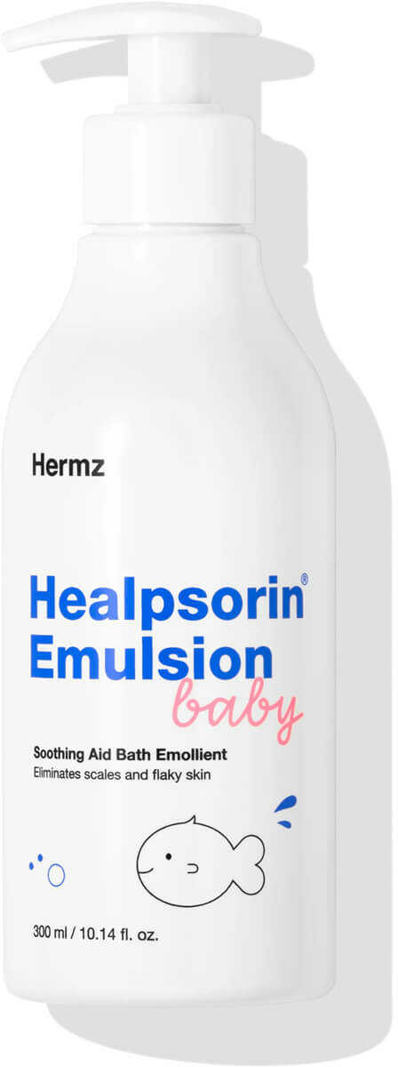 Hermz Healpsorin Baby Nawilżająca emulsja do kąpieli dla dzieci z nagietkiem i korzeniem żywokostu 300ml