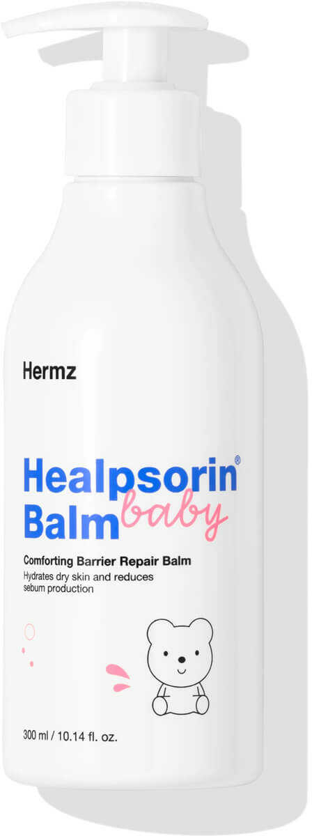 Hermz Healpsorin Baby Balsam nawilżający do skóry wrażliwej dla dzieci z ceramidami i korzeniem żywokostu 300ml