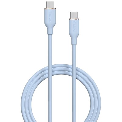Kabel USB Typ-C - USB Typ-C DEVIA Jelly 60W 1.2 m Niebieski