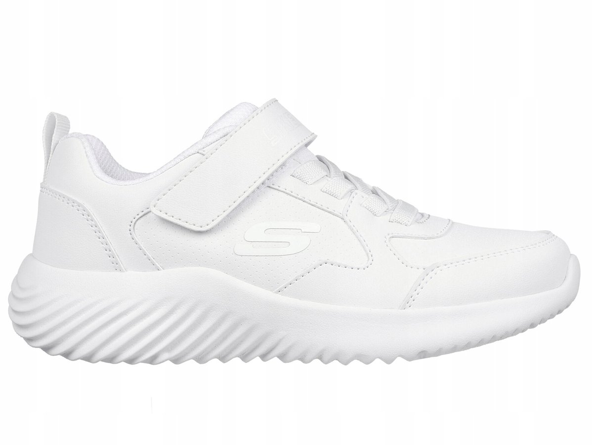 BUTY dziecięce SKECHERS sportowe 405626L-WHT lekkie białe na rzepę 30