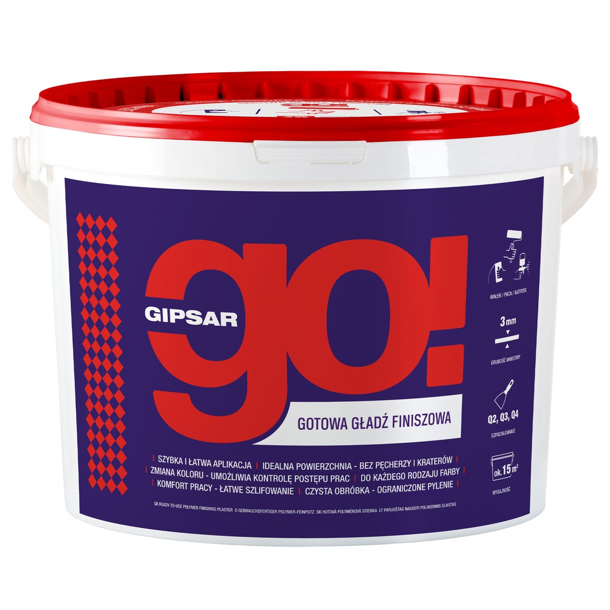 Gotowa gładź gipsowa Gipsar Go Finisz 25 kg Atlas 5905400636178