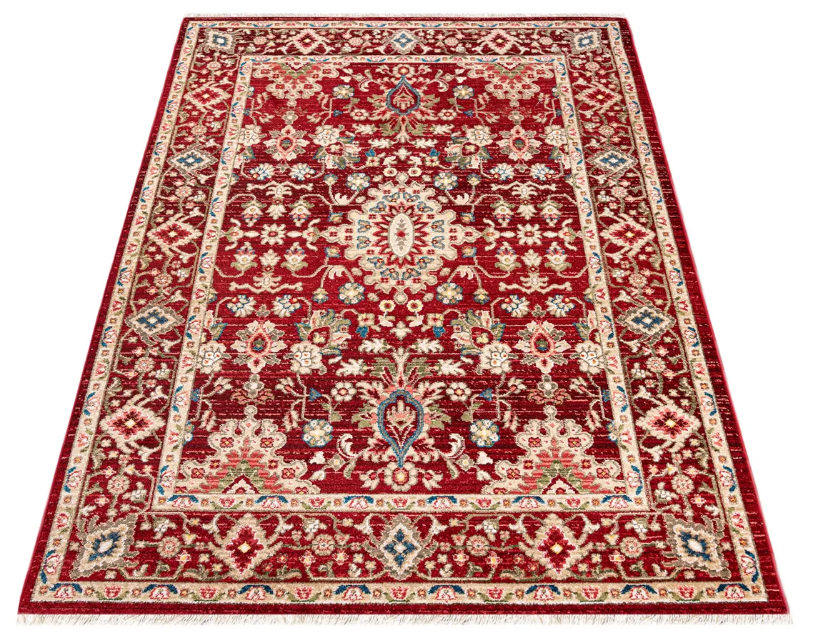 Czerwony klasyczny dywan w perski wzór R3-N44