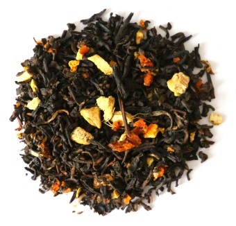 Herbata PuErh o smaku pomarańcze z imbirem 170g najlepsza herbata sypana w eko opakowaniu