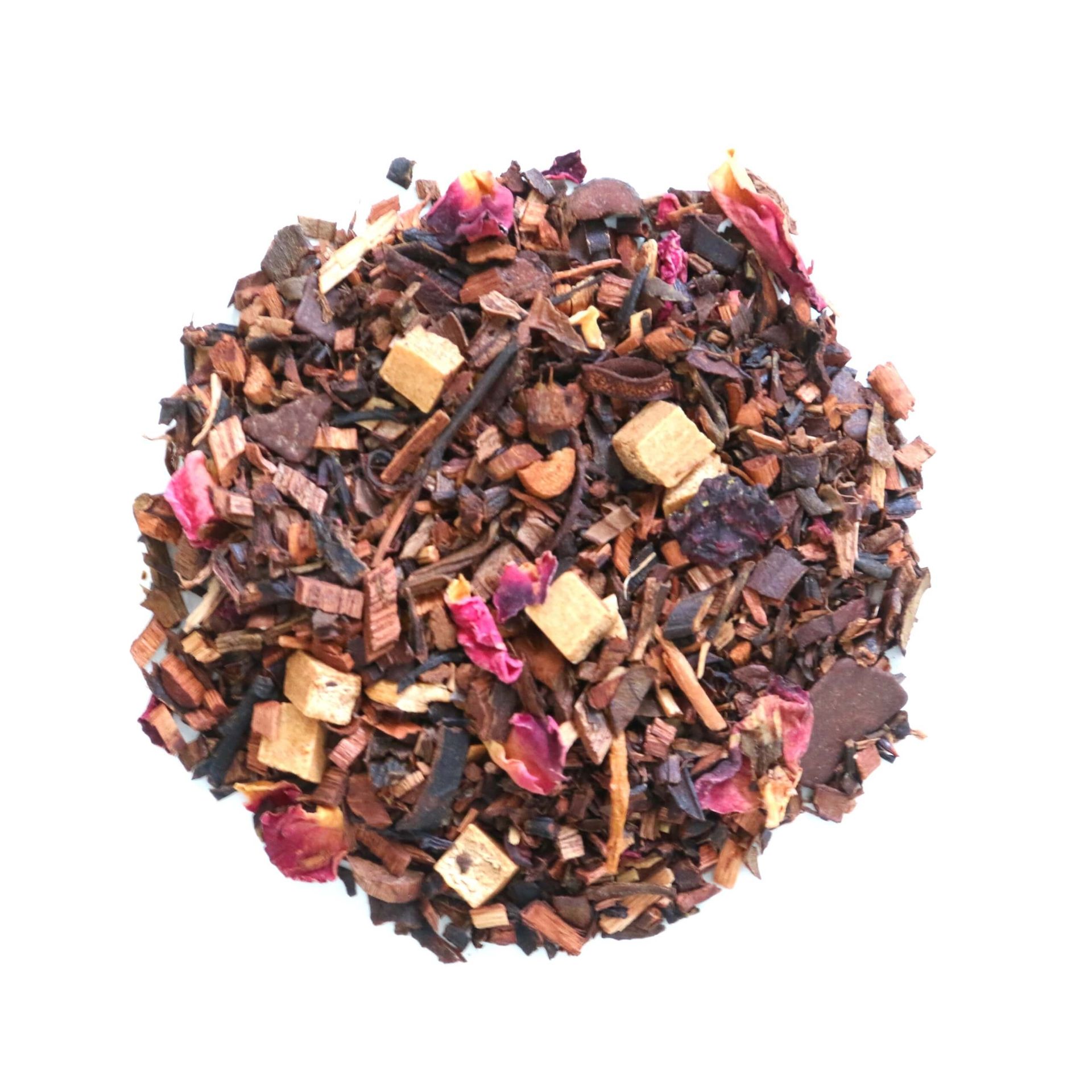 Herbata Rooibos Honeybush o smaku brownie 150g najlepsza herbata czerwonokrzew w eko opakowaniu