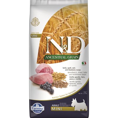 Farmina N&D Low Grain Lamb & Blueberry Adult Dog Mini - 7 kg