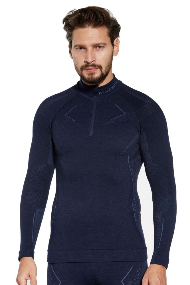 Bluza termoaktywna męska Brubeck Extreme Merino LS16100 granatowy