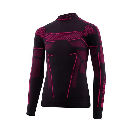 Brubeck, Thermo Junior, bluza dziecięca, czarny/fuksjowy, rozmiar 140/146