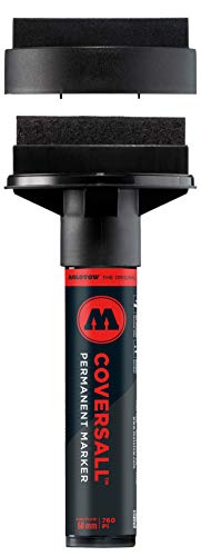 Molotow mołotow Masterpiece Cover sall Permanent Marker (możliwość ponownego napełniania) 6 sztuki signalschwarz 60 mm MO760000