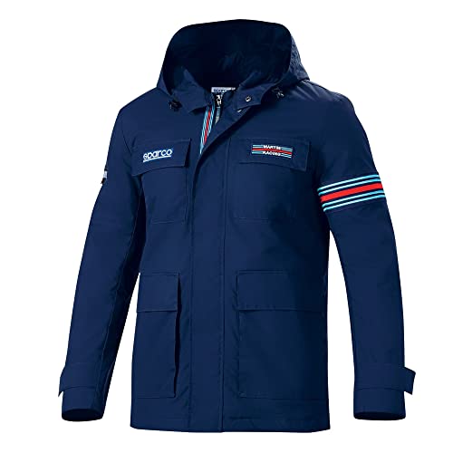 Sparco de Campo Martini Unisex Dorosły Kurtka, Niebieski, m, Wielobarwny, M