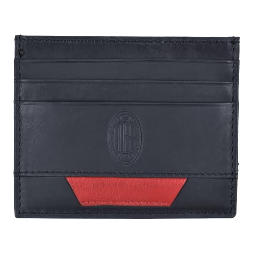 Ac Milan 143203, Akcesoria Podróżne-Portfele Unisex-Dorosły, 10,2x8x0,5 cm, Czarny, 10,2x8x0,5 cm