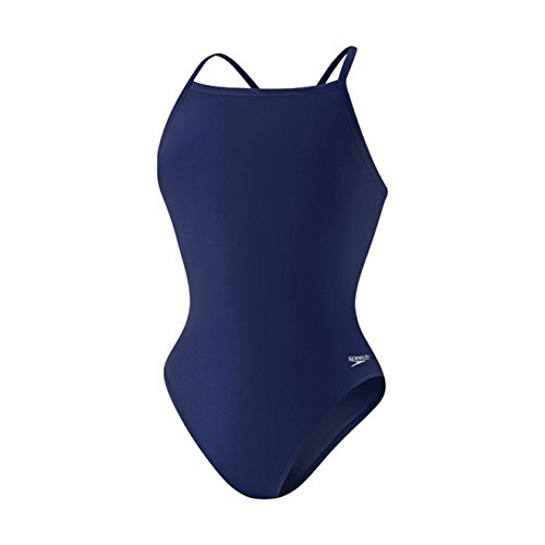 Speedo Damski strój kąpielowy jednoczęściowy Endurance+ Flyback jednolite kolory drużyny dla dorosłych Speedo Navy 32