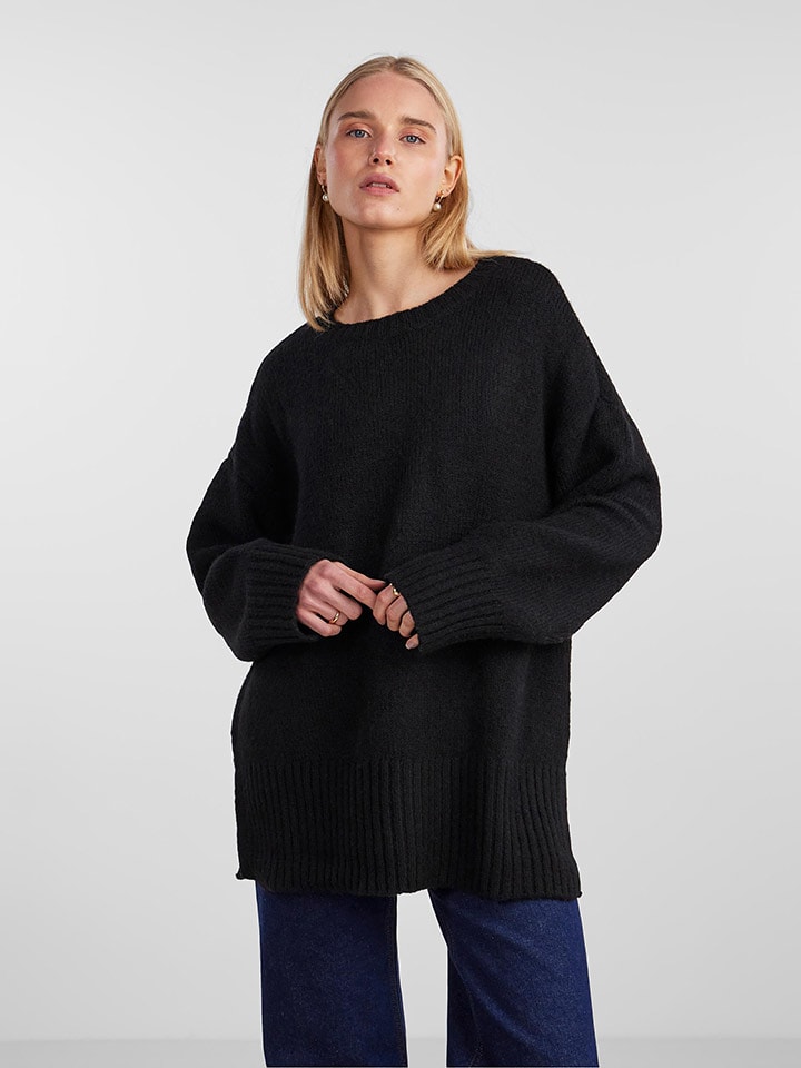 Pieces Sweter w kolorze czarnym