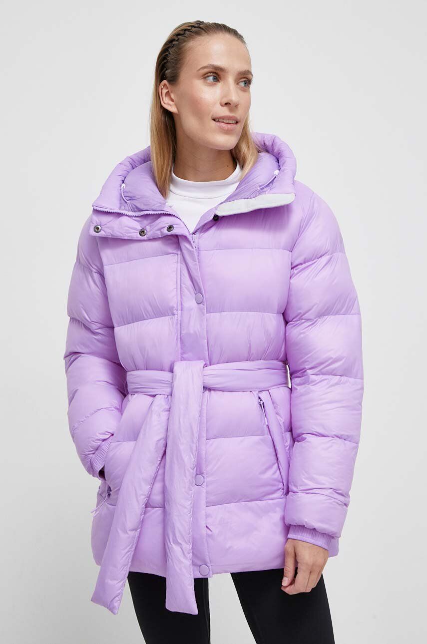 Helly Hansen kurtka damska kolor fioletowy zimowa
