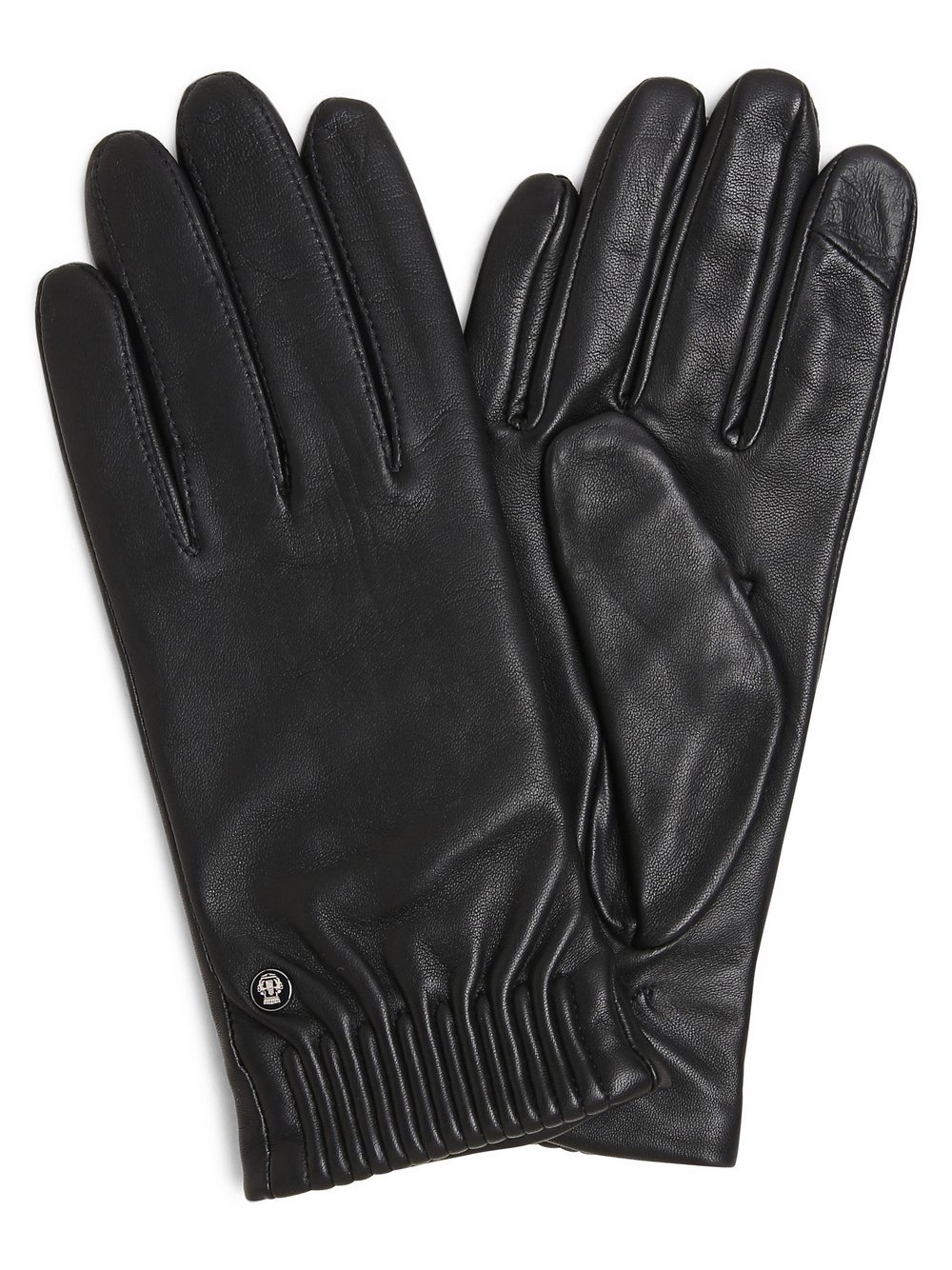 ROECKL - Skórzane rękawiczki damskie, czarny