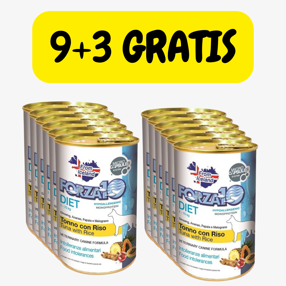 FORZA10 DIET tuńczyk z ryżem 12x400g Hypoallergenic monoprotein