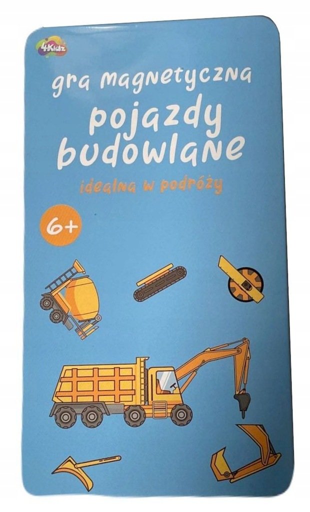 Podróżna gra magnetyczna POJAZDY BUDOWLANE 4KIDZ