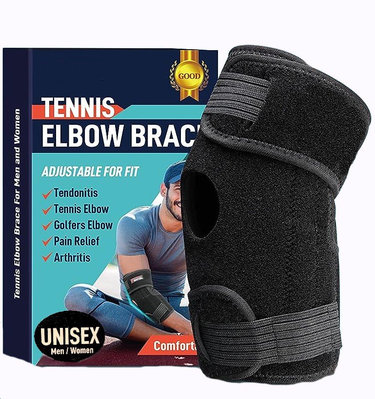 Elastyczna opaska na łokieć stabilizator orteza na łokieć tenisisty , golfisty, zapalenie ścięgna