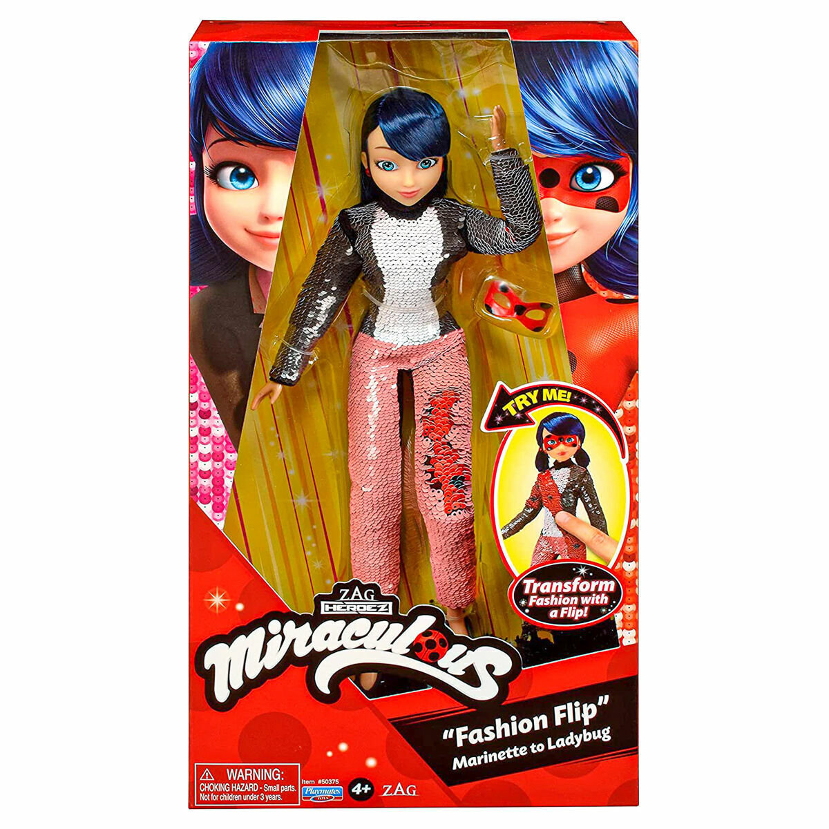 Miraculous Lalka Biedronka z cekinami Marinette Ladybug 50375