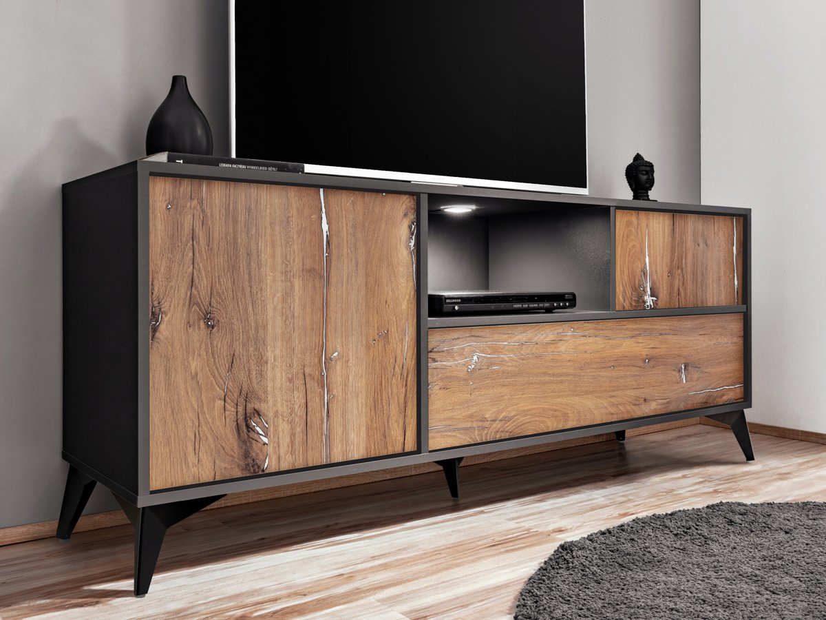 Szafka RTV Industrialna Komoda Pod Telewizor LOFT