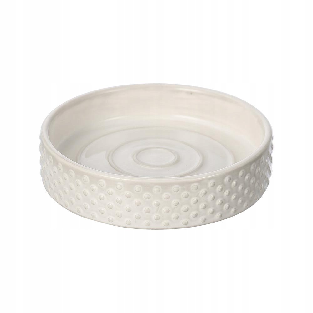 Ceramiczna mydelniczka biała łazienkowa pod prysznic wytrzymała stylowa