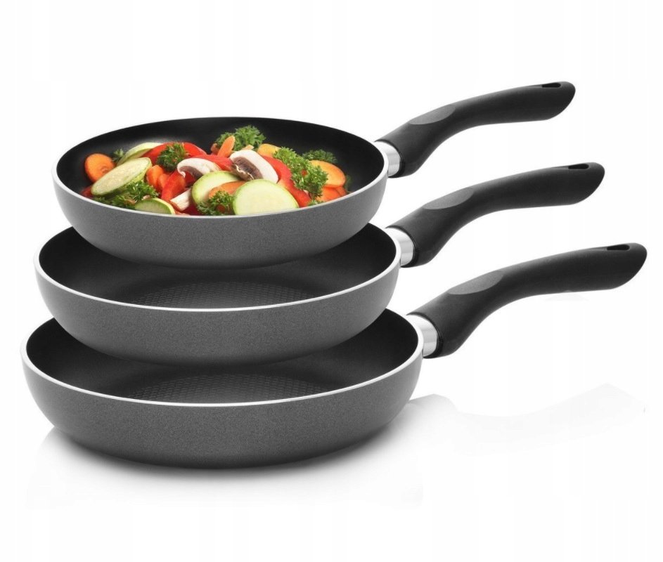 ZESTAW PATELNI STRUKTURA PLASTRA MIODU MAJA 20CM 24CM 28CM INDUKCJA