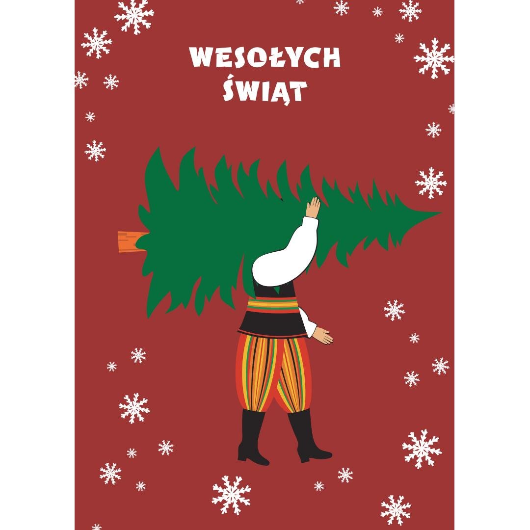 POCZTÓWKA FOLK  - BOŻE NARODZENIE - ŁOWICZAK FOLKSTAR
