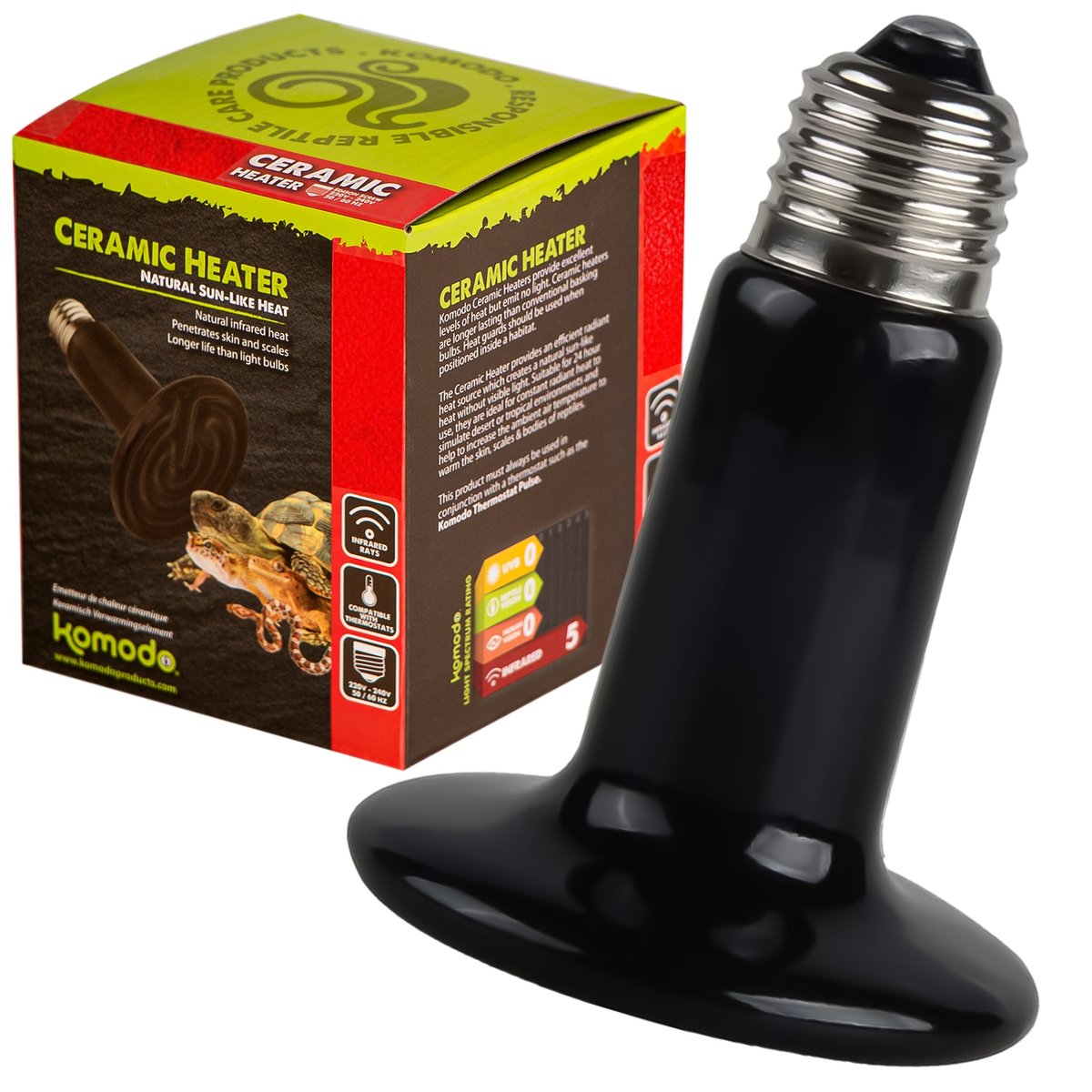 KOMODO CERAMIC HEATER 50W - PROMIENNIK PODCZERWIENI TERRARYSTYCZNY