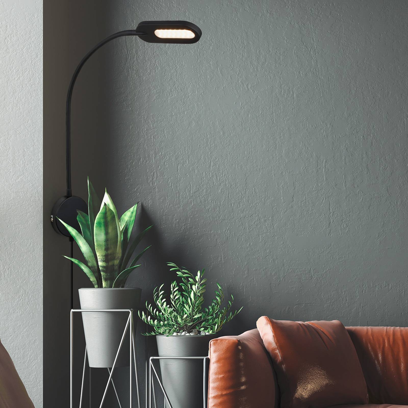 Briloner Kinkiet LED 2177015 ze ściemniaczem, czarny