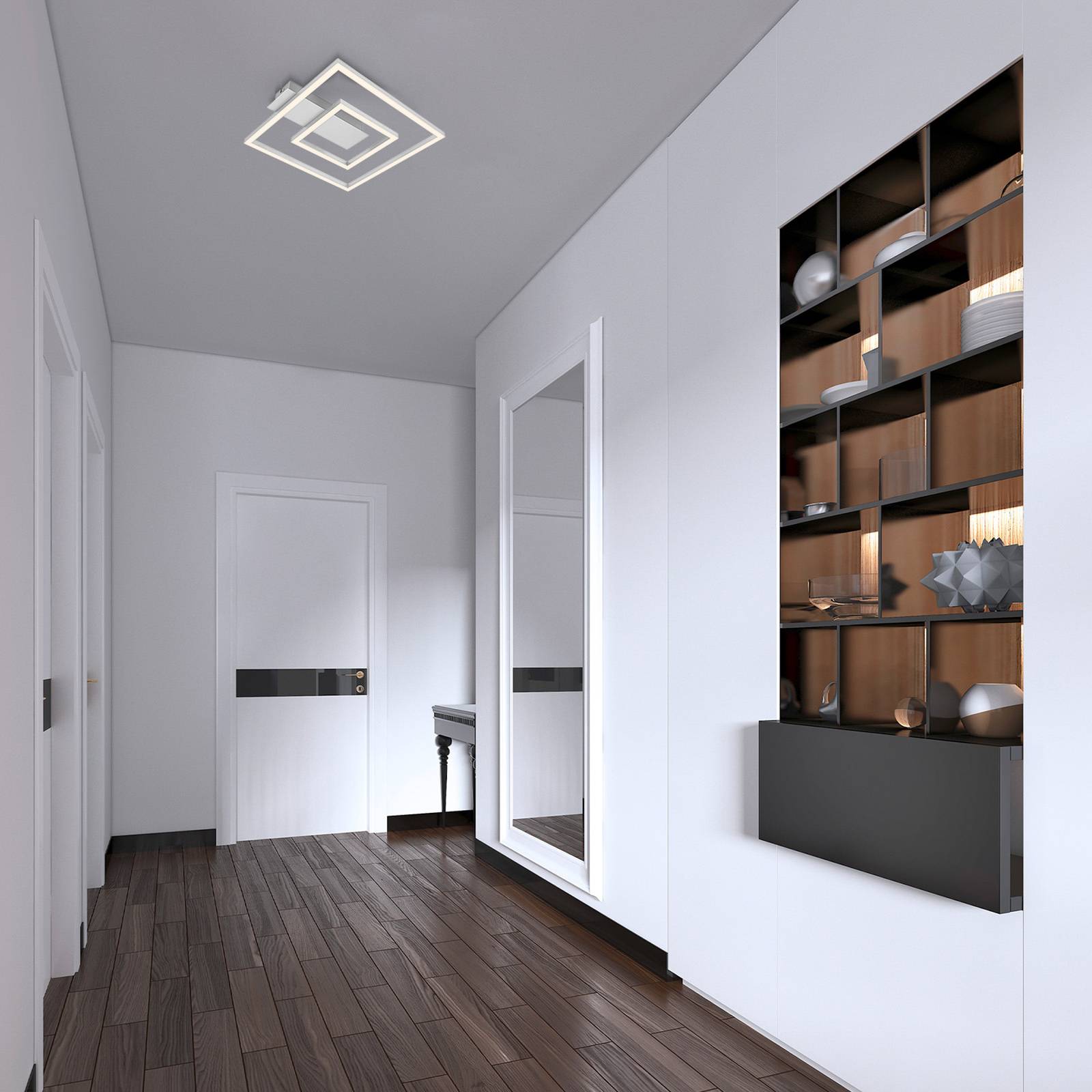 Briloner Lampa sufitowa LED 3772 z 2 ramkami, alu